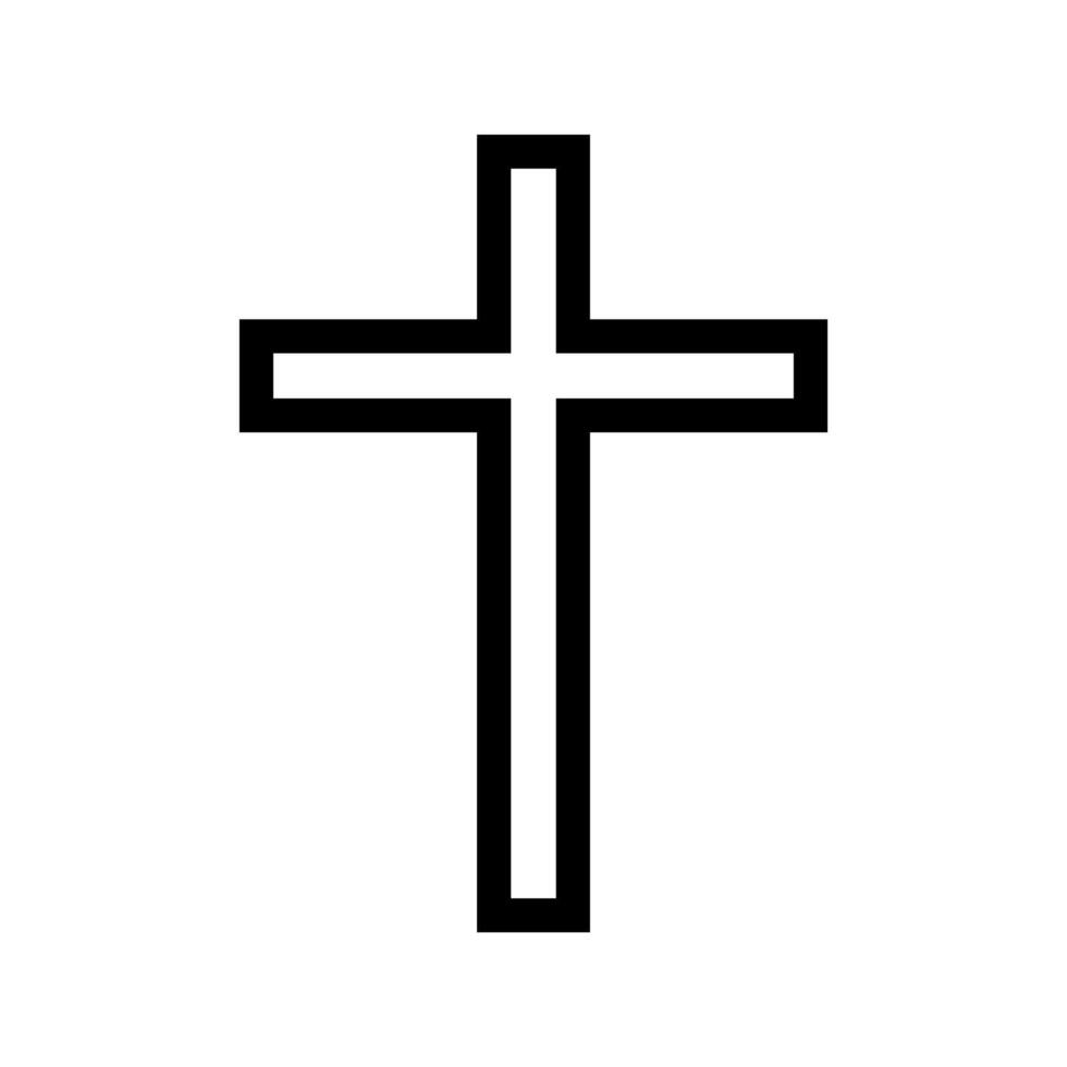 cross out line symbol, christian crosses icon vector