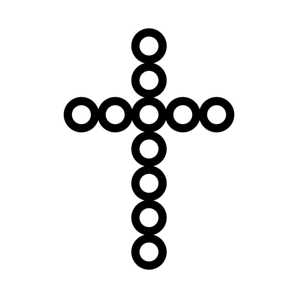cross outline icon, christian crosses vector
