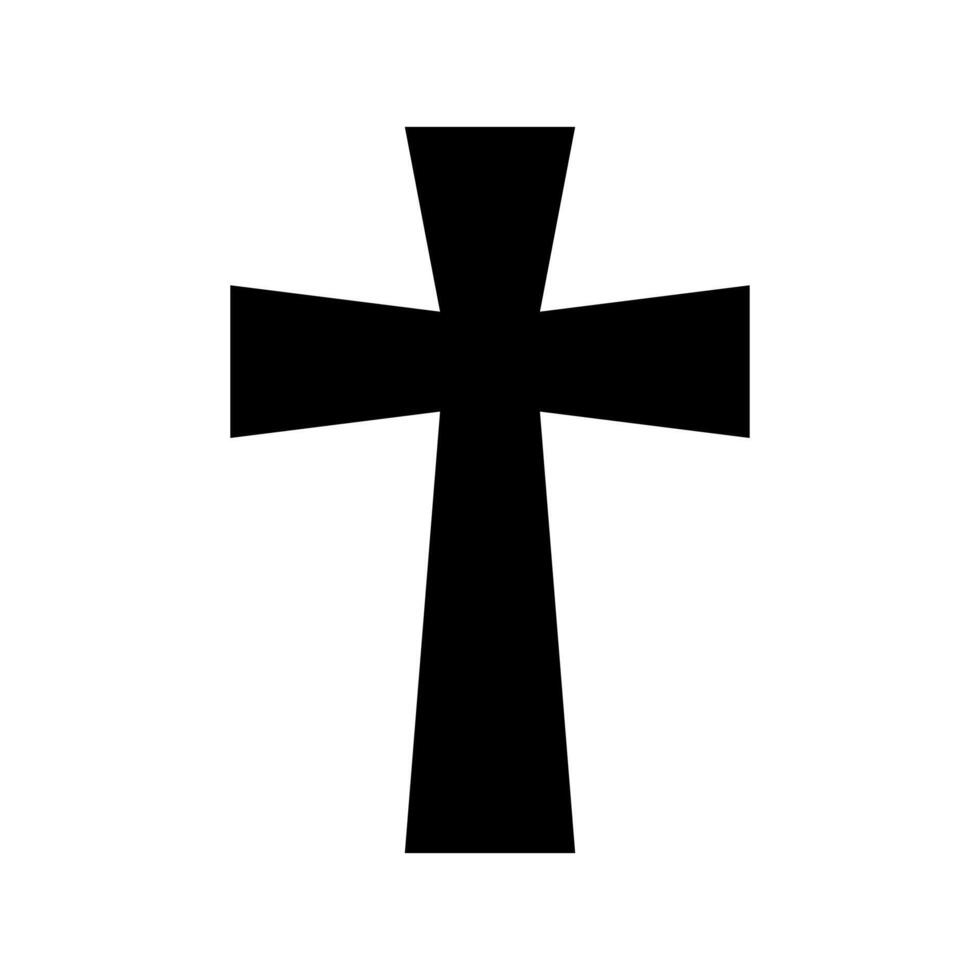 cross symbol, simple christian crosses icon vector