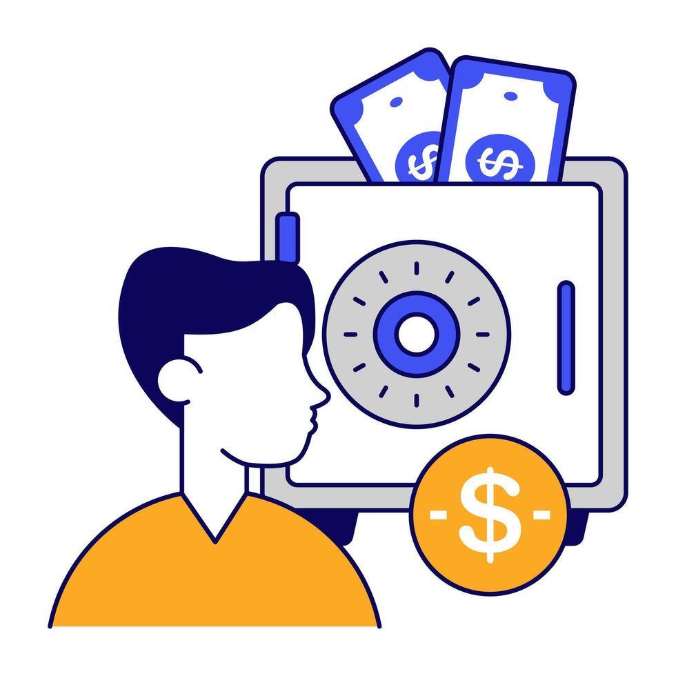 Modern design icon of bank vaults vector