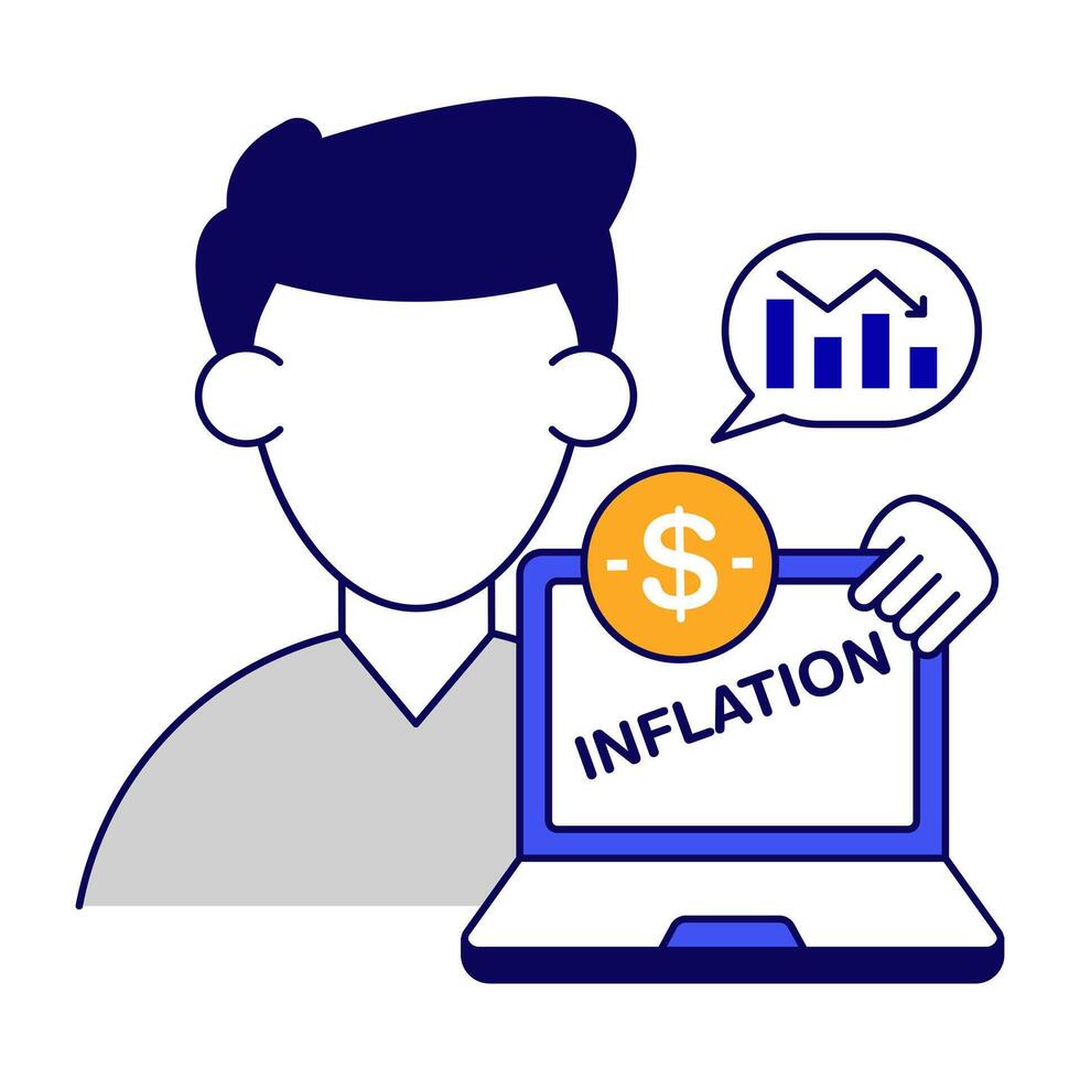 Trendy design icon of inflation vector