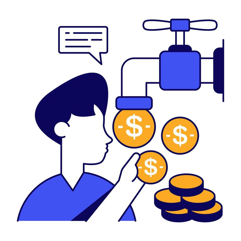 A design icon of financial faucet vector