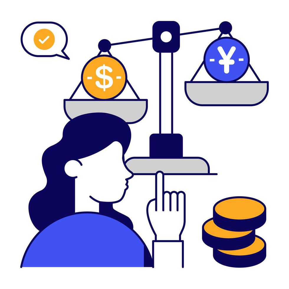 Editable design icon of financial instability vector