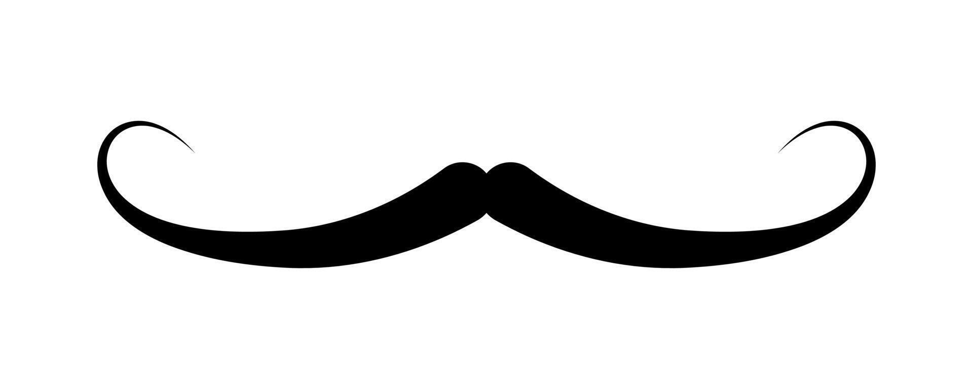 Mustache hipster, Handlebars Mustache, Whisker Elegant, Silhouette Mustache shape, Classic Gentleman's Mustache vector