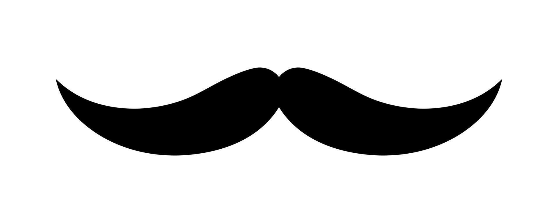 Simple Mustache hipster, Handlebars Mustache, Whisker Elegant, Silhouette Mustache shape, Classic Gentleman's Mustache vector