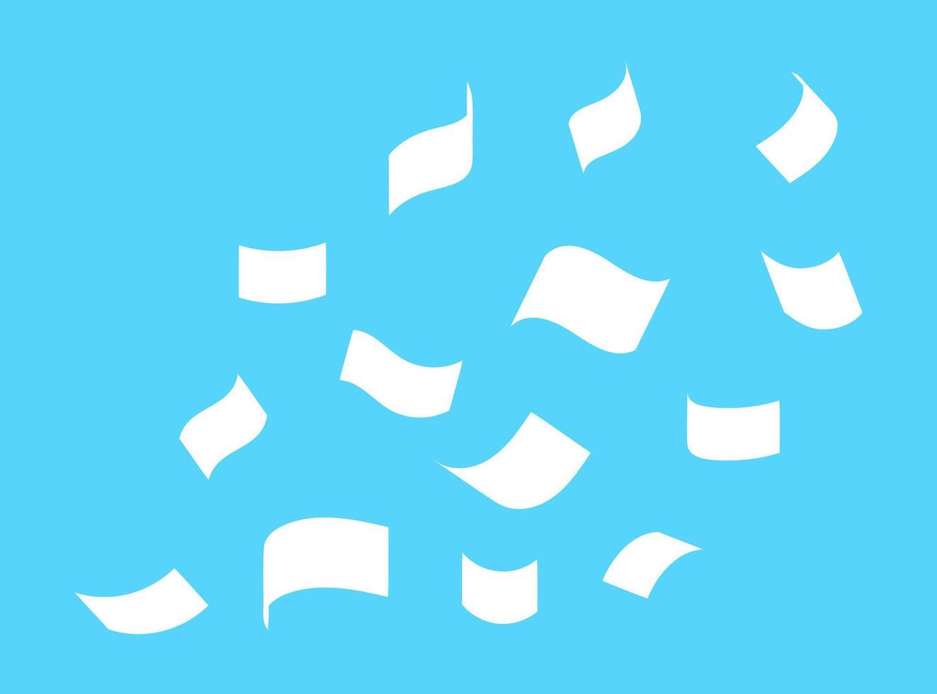 simple flying paper bill shape, documents paper note fly, silhouette paper bill fall, busy chaos concept vector