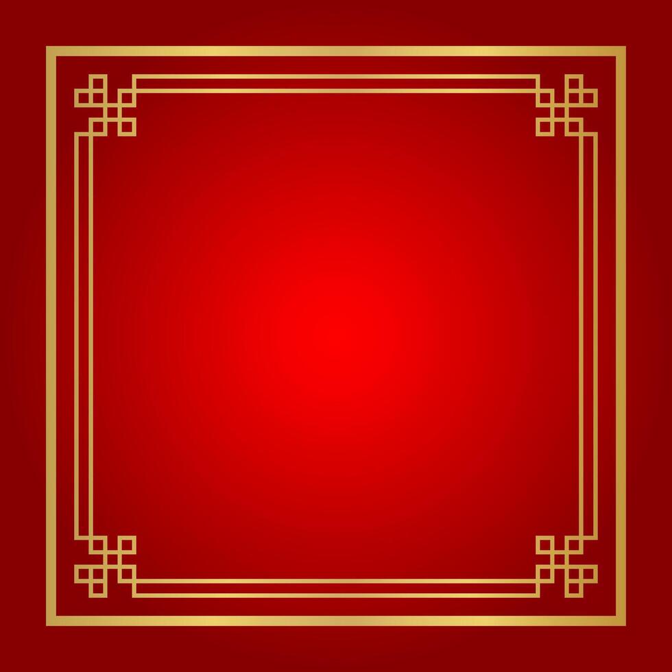 chinese certificate square frame, red background, certificate line frame, antique china border gold frame, chinese new year frame vector