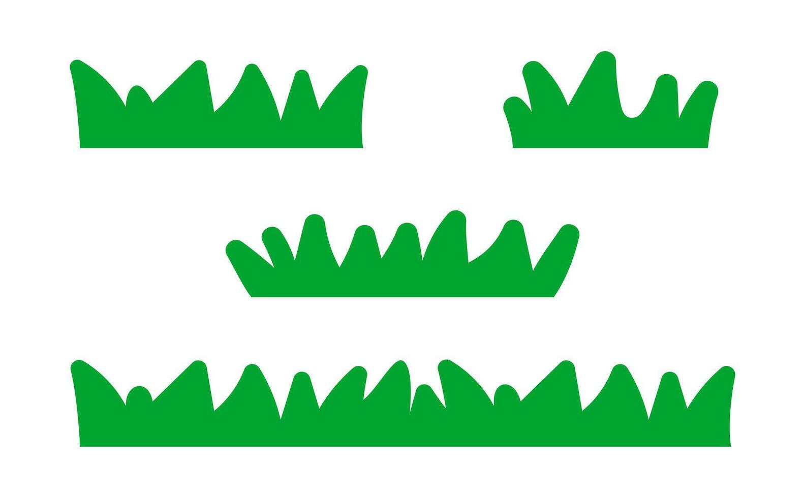 green grass, doodle grass hand drawn, grass silhouette for clip art vector