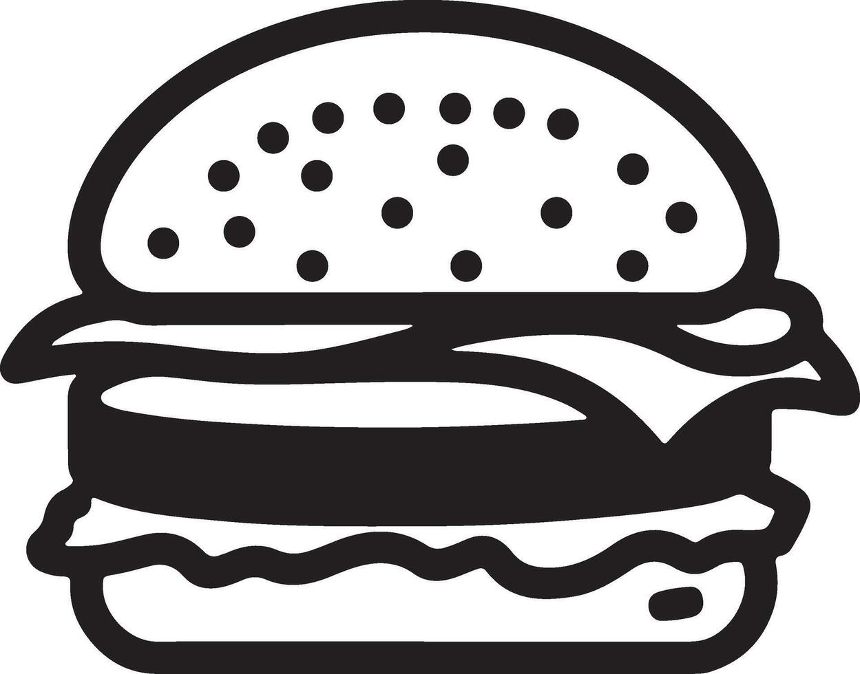 Burger Silhouette Logo, Suitable for Cafe or Diner Branding vector