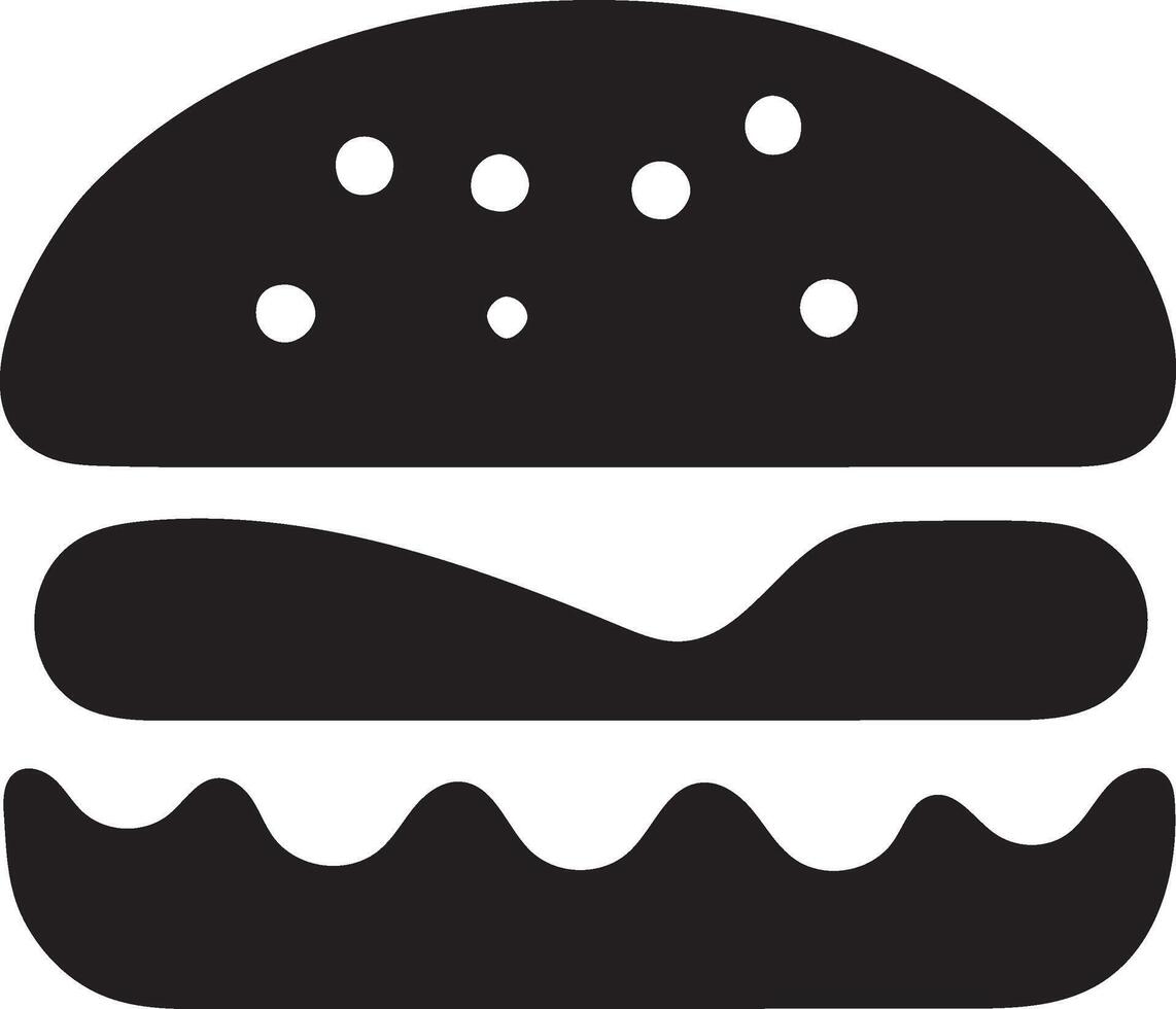 Burger Silhouette Logo Design, Perfect for Print and Digital vector