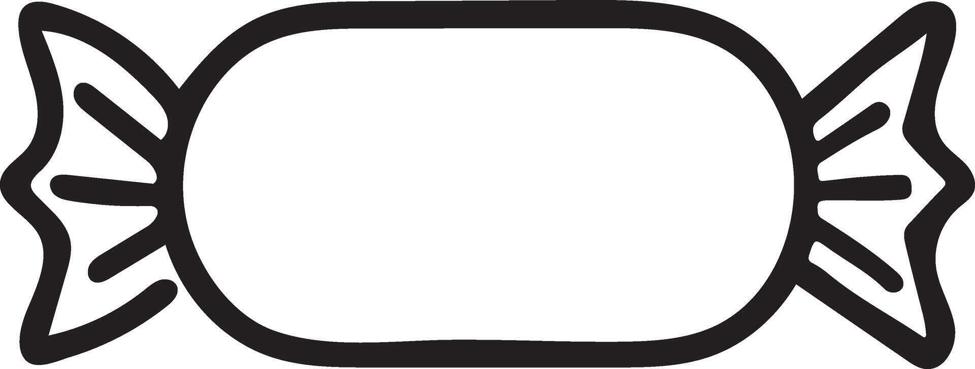 Monochrome Candy Outline Silhouette, Flat Icon Style for Packaging And Branding vector