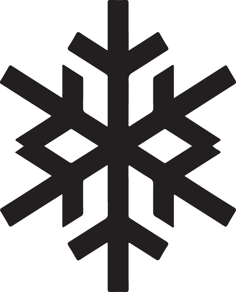 Winter Snowflake Silhouette Symbol, High-Quality Logo for Web and Print vector