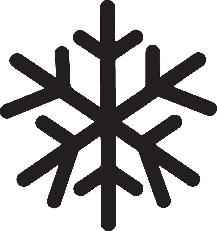 Detailed Snowflake Silhouette Design, Iconic Winter Symbol for Logos and Prints vector