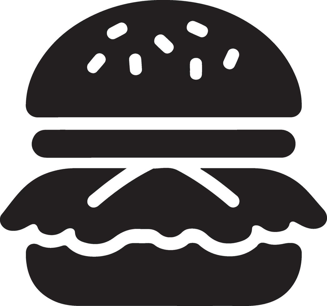 Minimalist Burger Silhouette Logo for Fast Food Branding vector