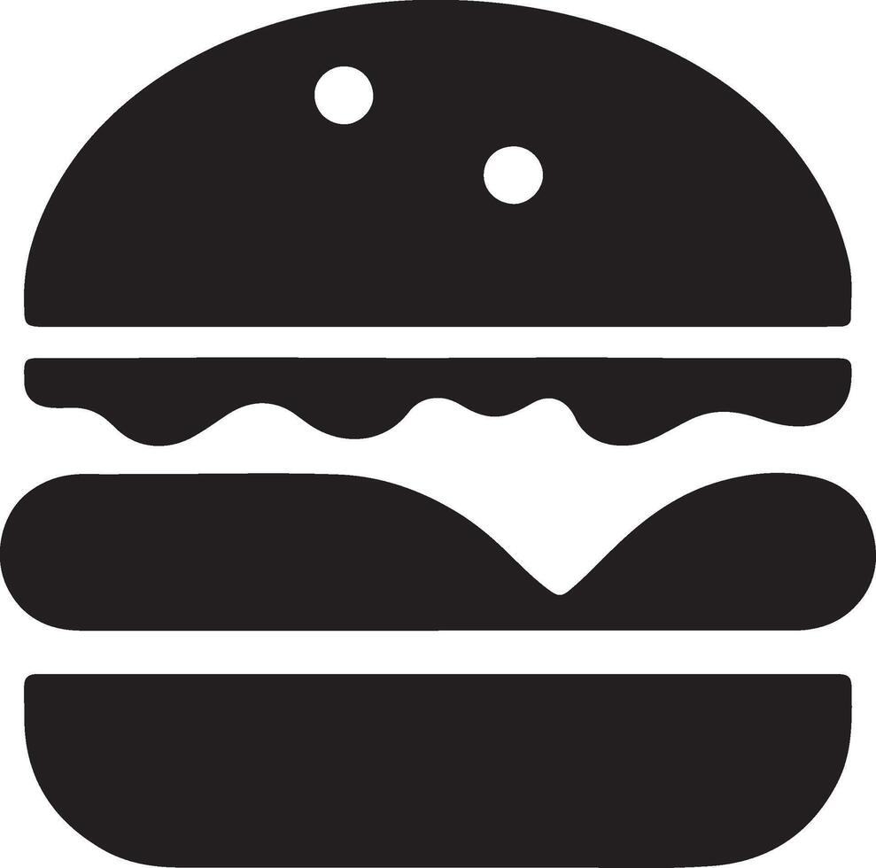 Isolated Burger Silhouette Logo, Fast Food Brand Element vector