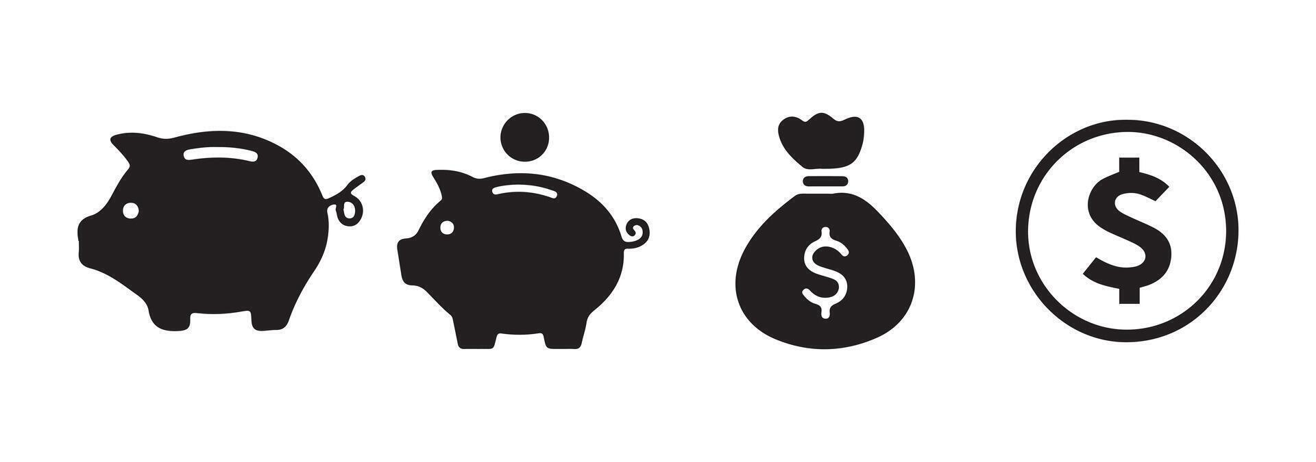 Piggy Bank, Savings icon vector