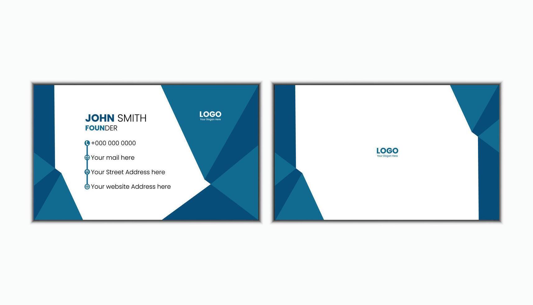 Standard business card design template vector