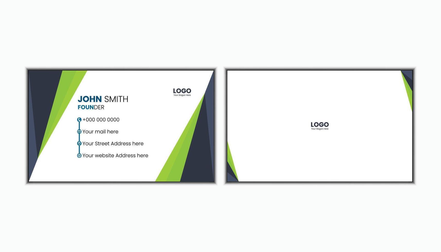 Visiting card design for people or agency vector