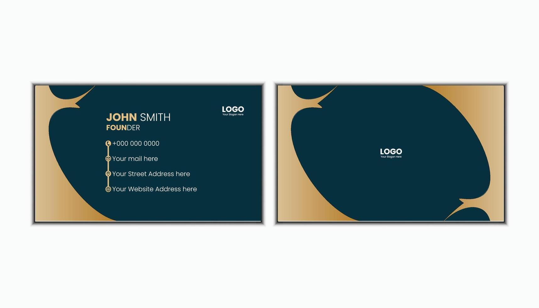 Minimal business card vector