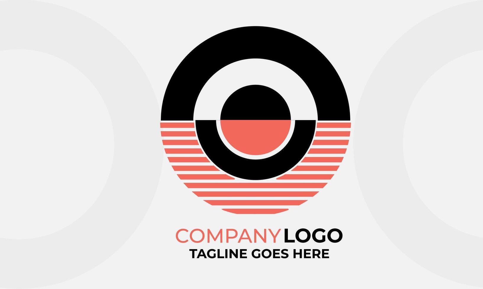 Abstract Circle Logo with Smooth Geometry Minimalist Aesthetic and Contemporary Design vector