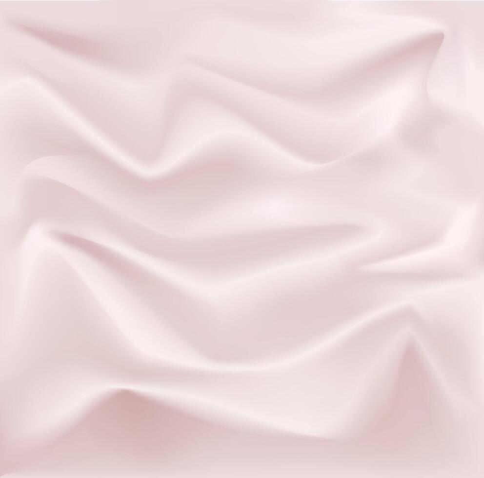 Texture of silk textile. Realistic 3D illustration for product advertising. Fabric with smooth pleats background. vector