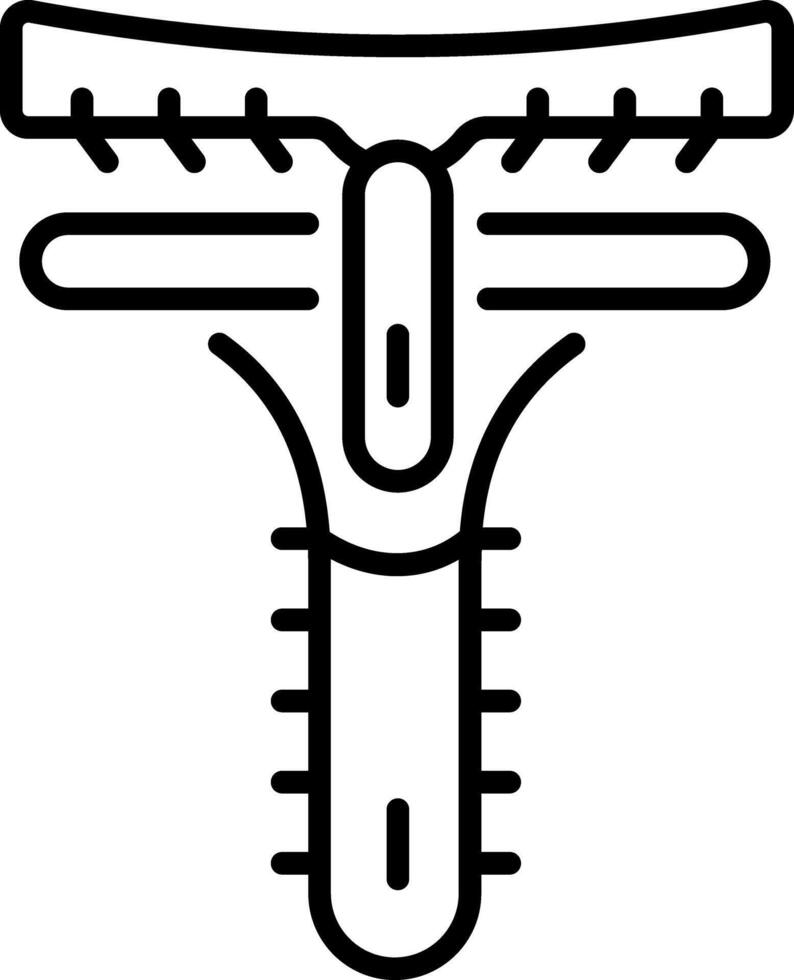 A linear style icon of a beauty razor vector