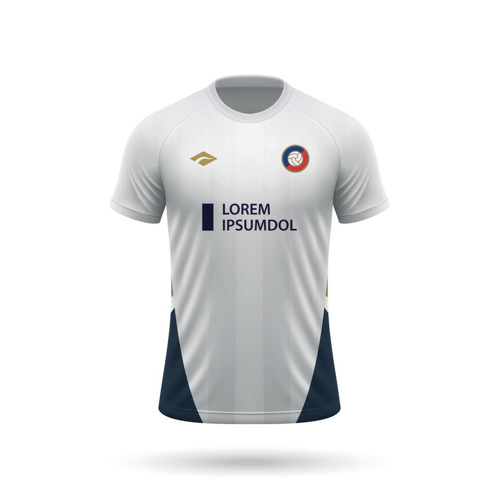 3d realistic soccer jersey in LDU Quito style vector