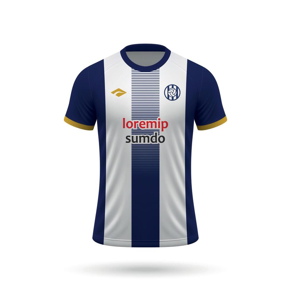 3d realistic soccer jersey in Alianza Lima vector