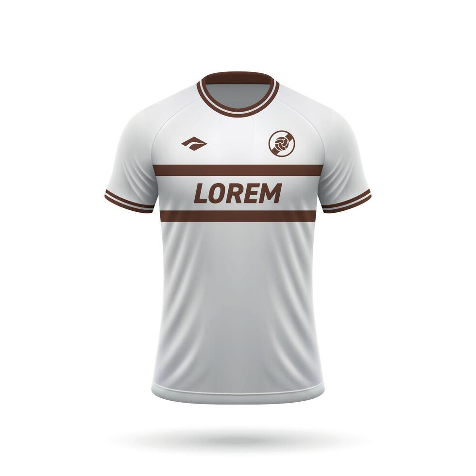 3d realistic soccer jersey in Platense style vector
