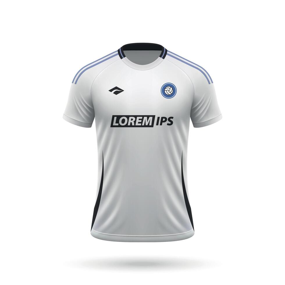3d realistic soccer jersey in Colo-Colo style vector