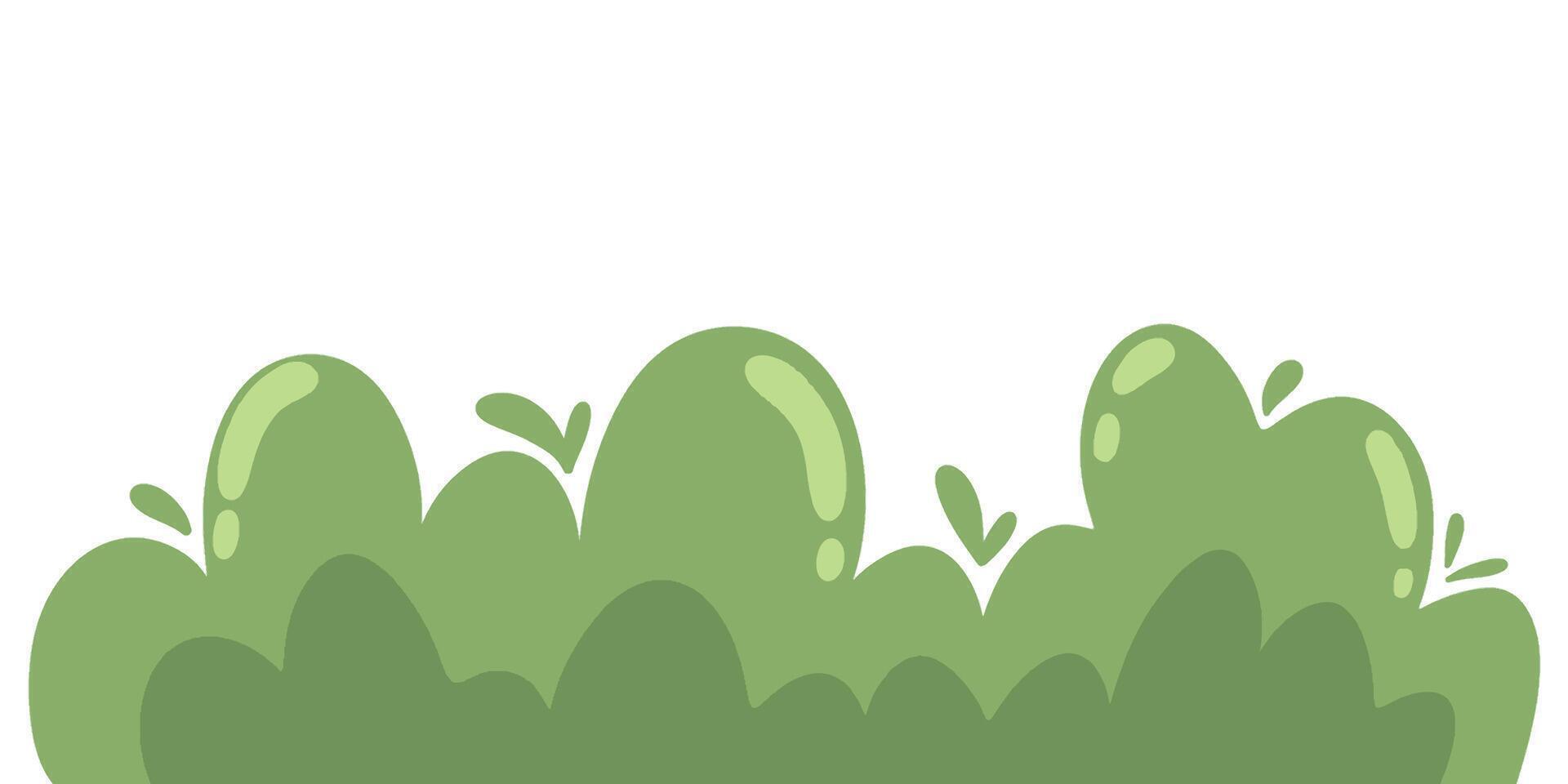 simple bush on white background. hand drawn illustration vector