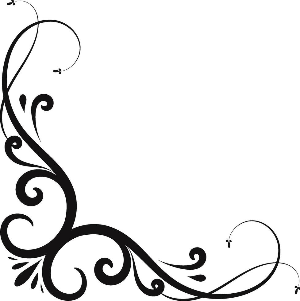 A black and white design with swirls vector