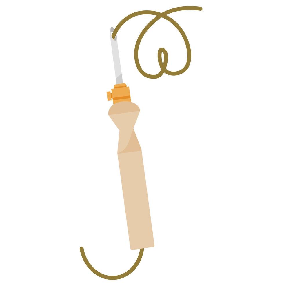 Punch Needle Tool with Thread 2 vector
