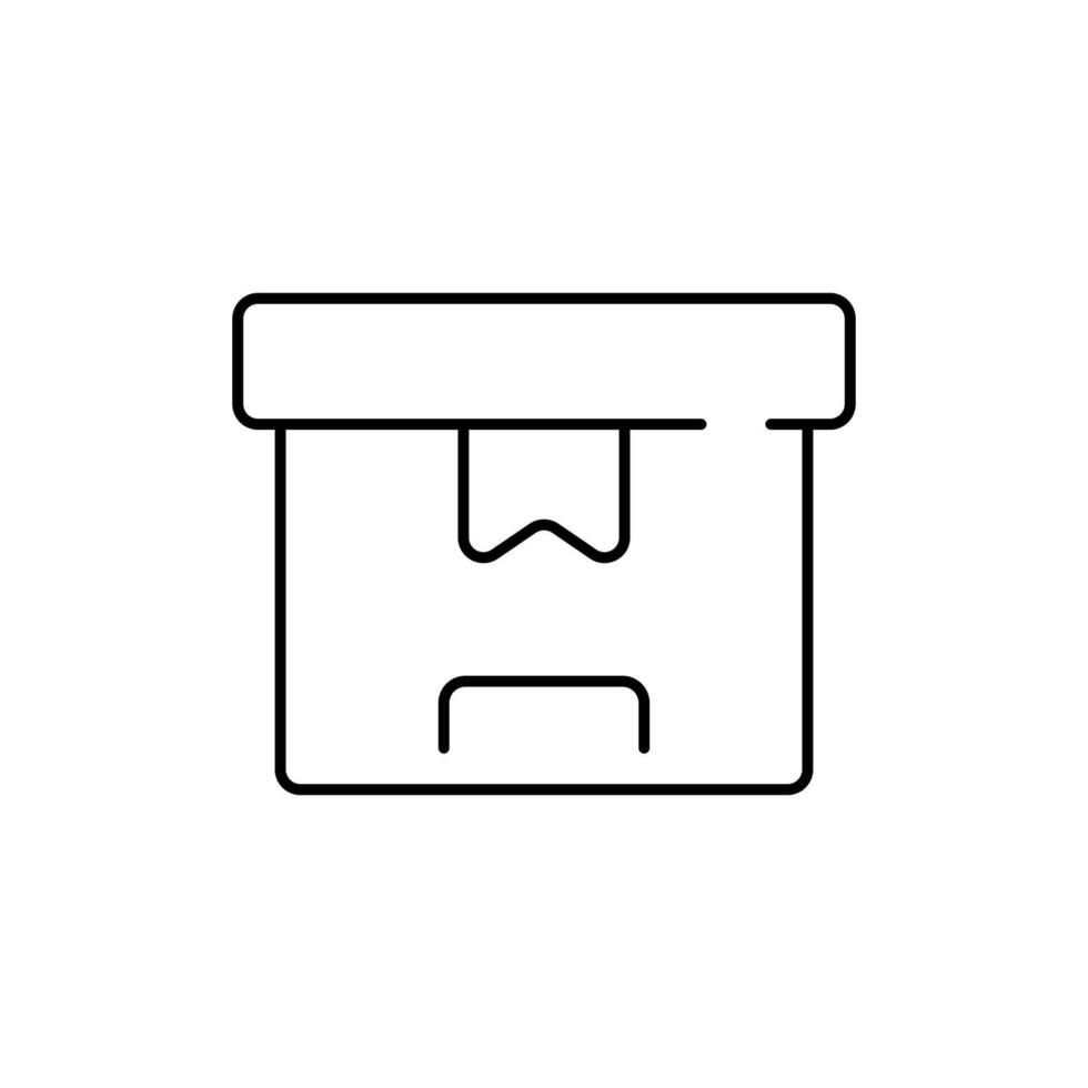 Box icon. Box delivery symbol. Box outline icon vector