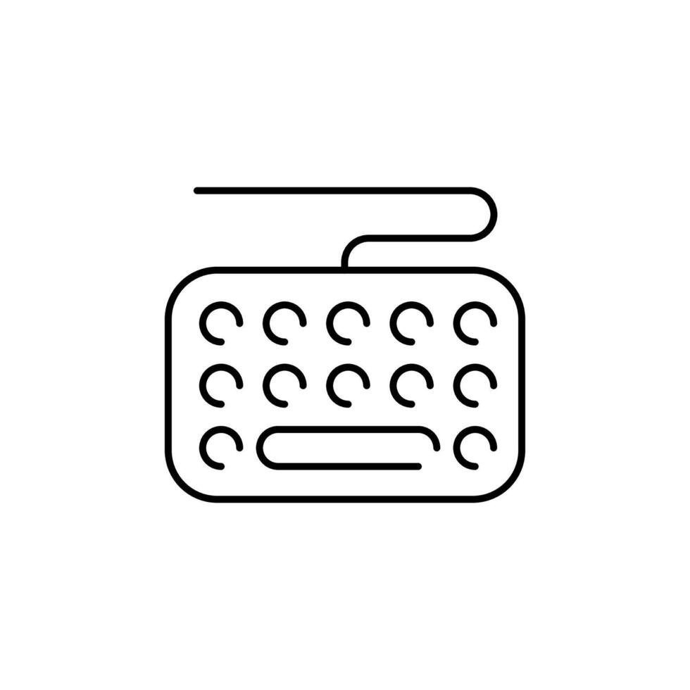 Keyboard icon. Computer keyboard symbol. Keyboard outline icon vector