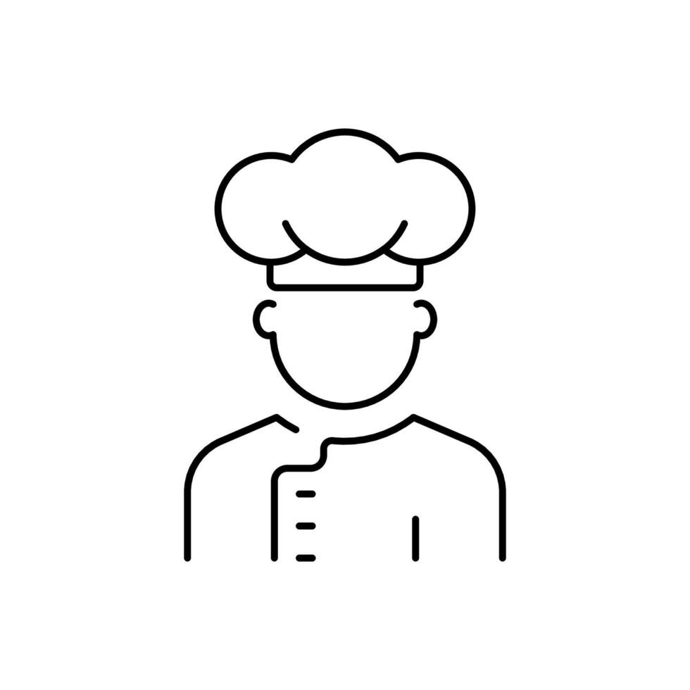 Chef icon. Kitchen chef symbol. Chef outline icon vector