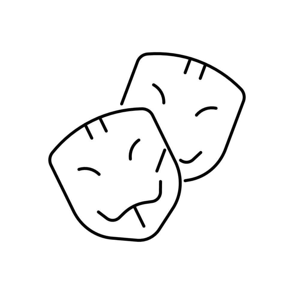 Comedy and tragedy theatrical masks. Masquerade icon on white background. Comic and tragic mask icon. Theatrical masks icons vector