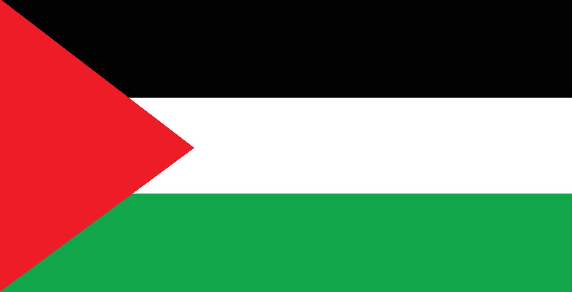 Palestine Flag Design On White Background vector