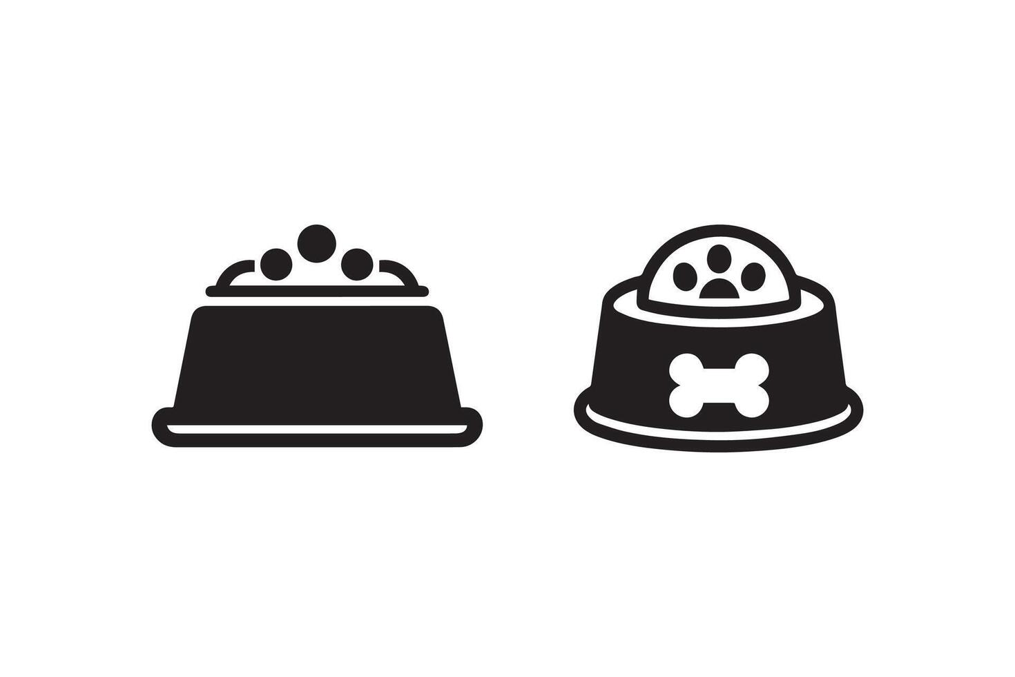 Food and pet food icon set, illustration vector