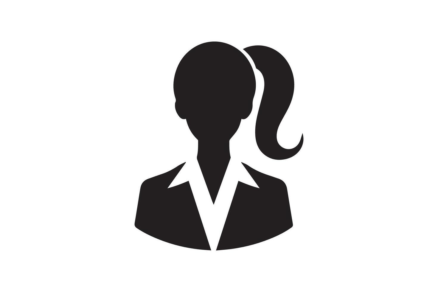 A woman in a business suit icon vector