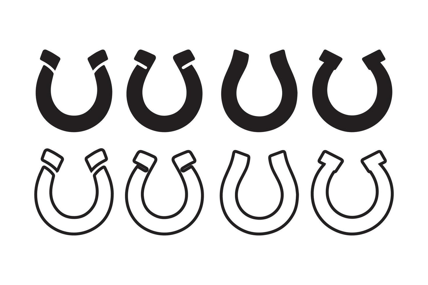 Horseshoe icon set illustration vector