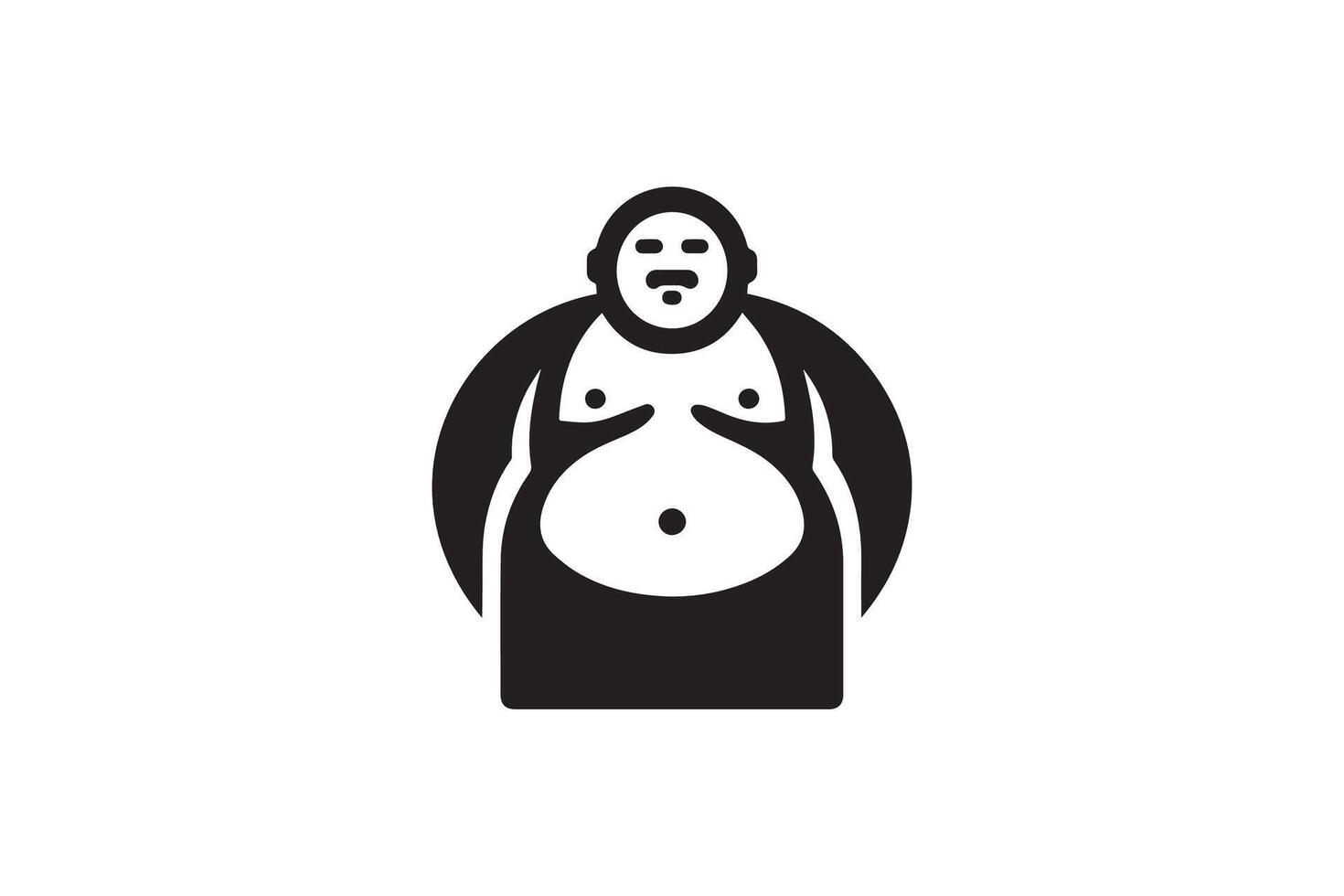 A black and white illustration of a woman with a large belly vector