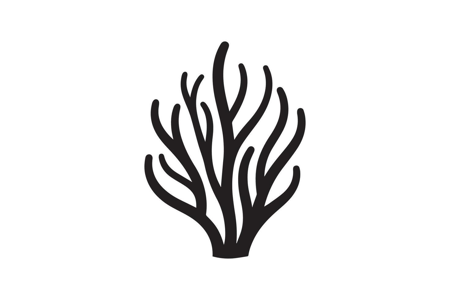 A black and white illustration of a tree vector