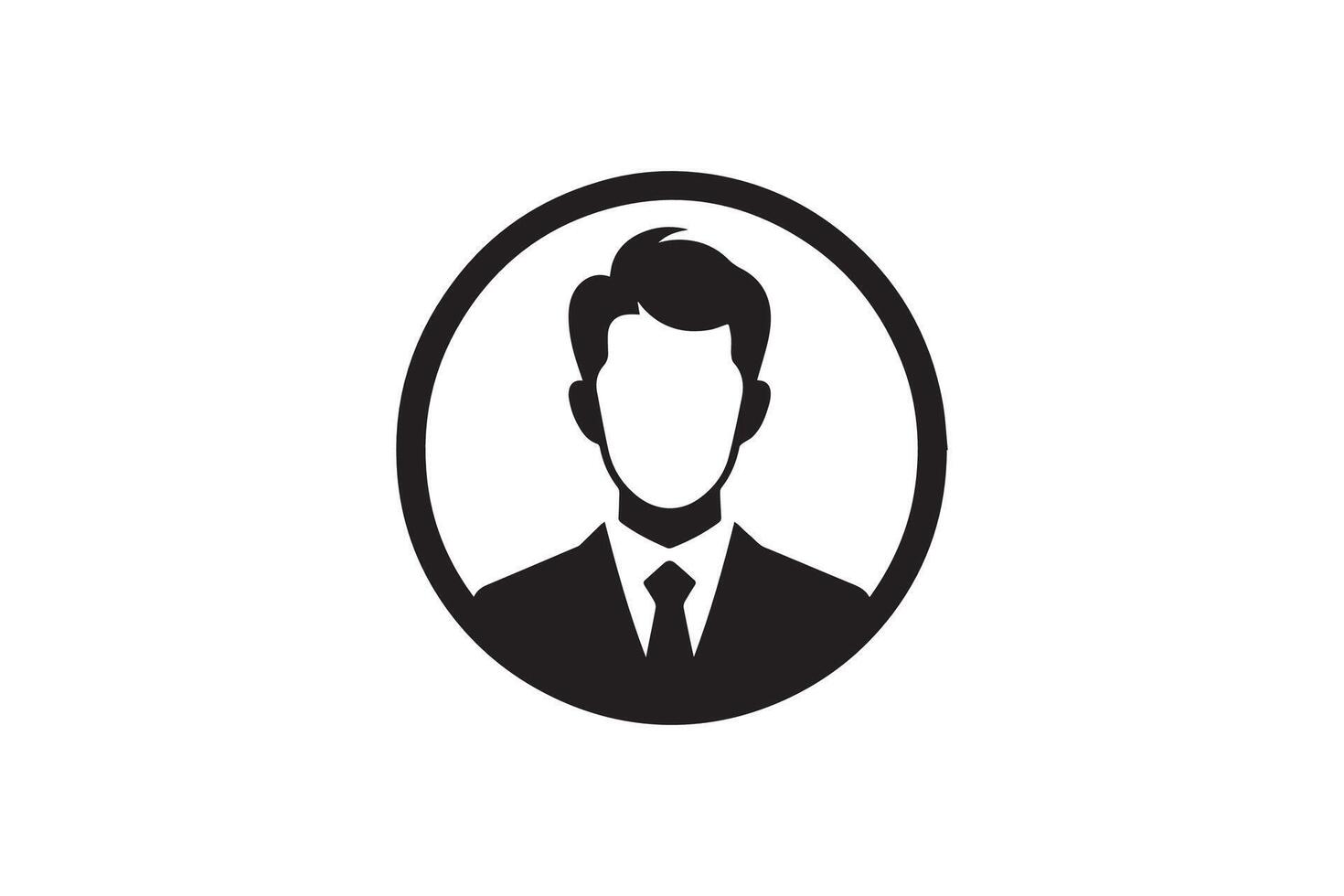 A black and white image of a man in a suit vector