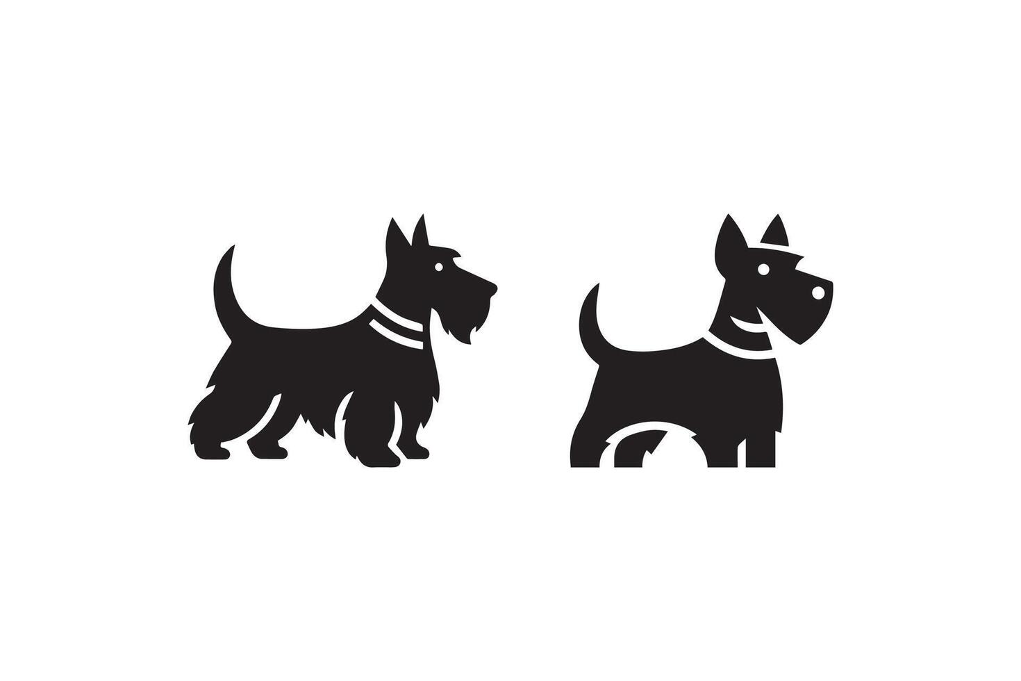 Scottie dog icon illustration vector