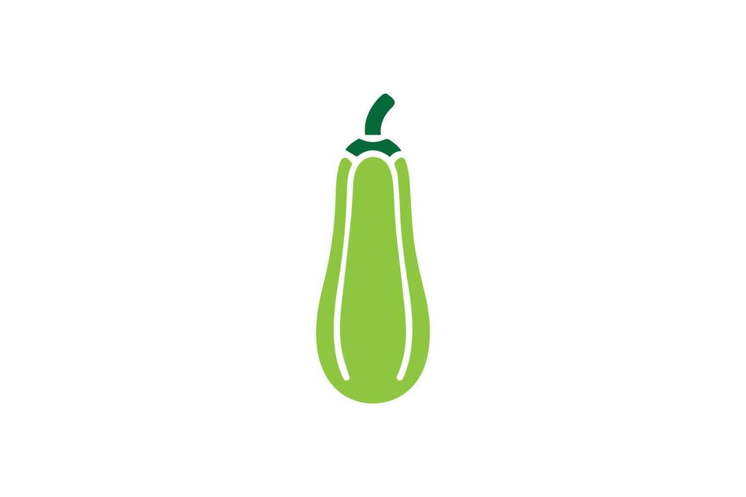 A green eggplant icon on a white background vector
