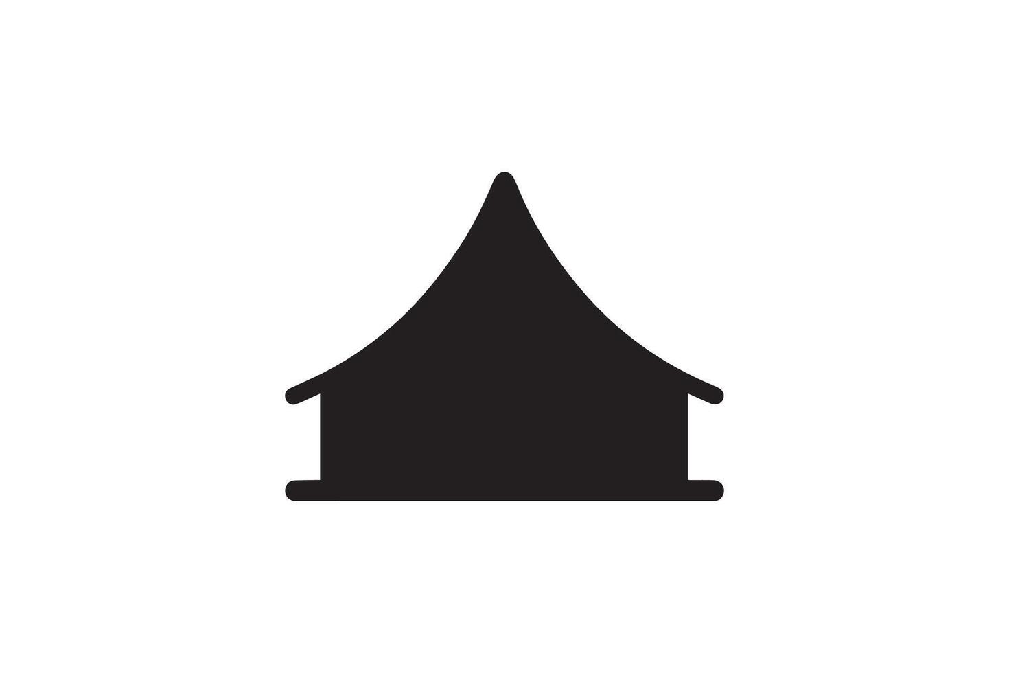 A black and white silhouette of a house vector