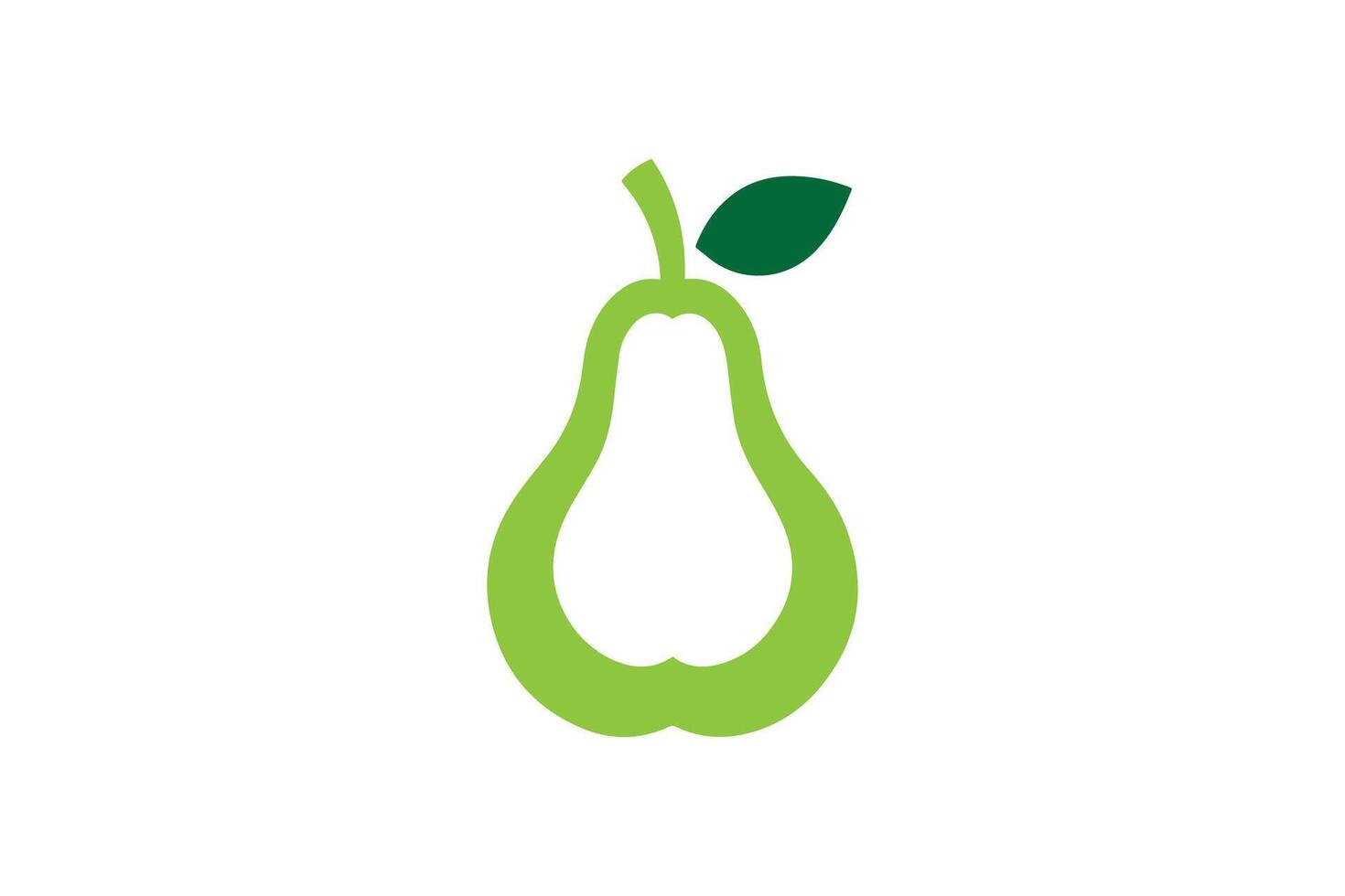 A pear is shown in a flat design vector