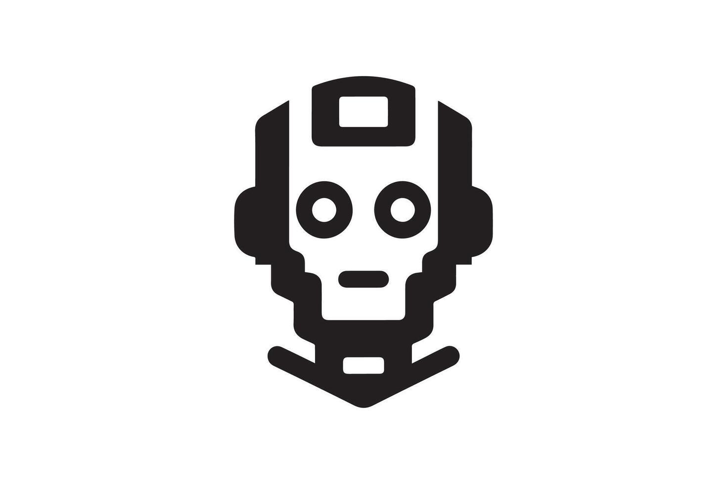 Robot head icon illustration vector