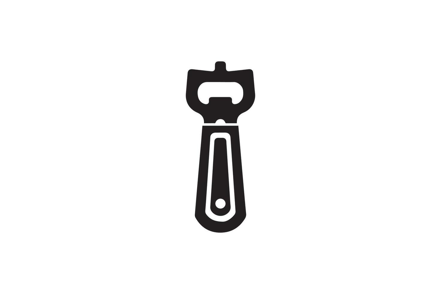 A black and white illustration of a wrench vector